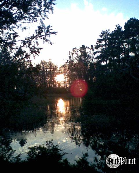 park Poniatowskiego wieczorem.