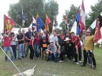 Oblężenie Malborka 2009 - ja pierwszy od prawej