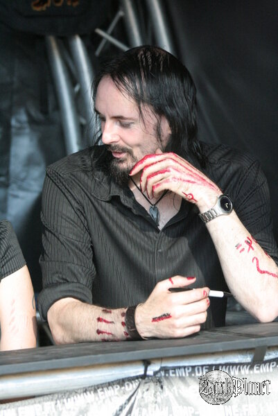 My Dying Bride signing session - Aaron Stainthorpe 
