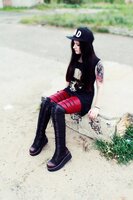 Modelka Silver Wolfie/ zdjecie Krzysztof Pawlak / legginsy Black Garden