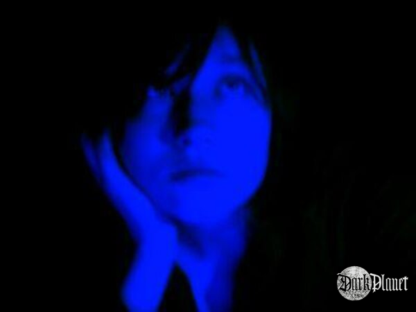 Blue girl (with black tape)