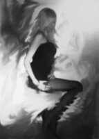 black and white
