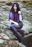 Silver Wolfie / Evil Vision set / biżuteria Madame Nadine, buty Hades, soczewki eyetoeye