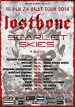 Lostbone i Scarlet Skies - 15 pln Za Bilet Tour 2014