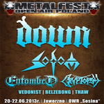 Down, Sodom, Entombed na Metalfest w Jaworznie