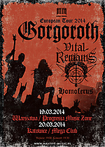 Gorgoroth, Vital Remains, Homoferus - Progresja Music Zone, 19.3.2014