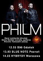 Philm na trzech koncertach w Polsce