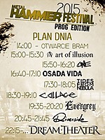 Metal Hammer Festival 2015 - Prog Edition - rozpiska godzinowa
