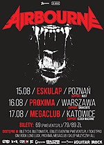 Znamy supporty na polskiej trasie Airbourne